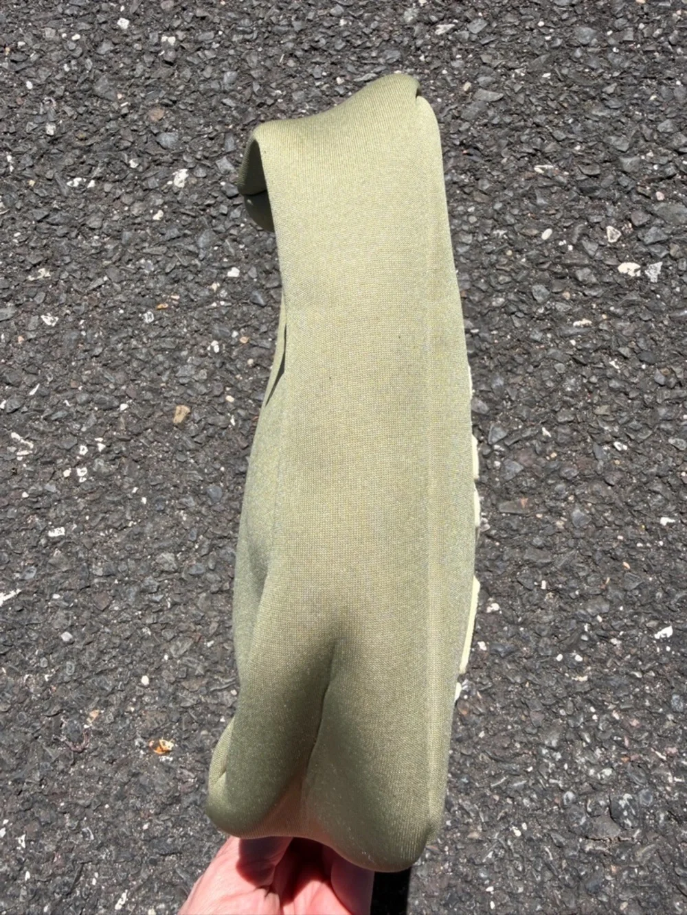 Olive Green 'TRAVEL' Zip Cosmetic Pouch